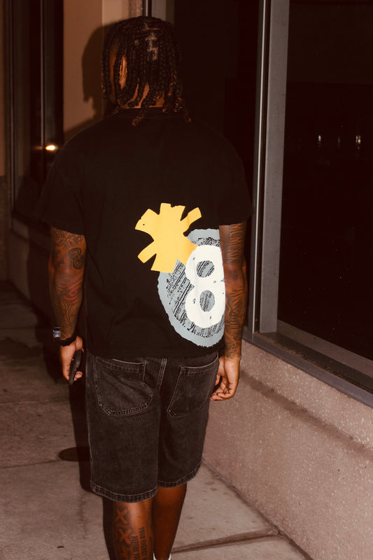 Black 5 Point Tee